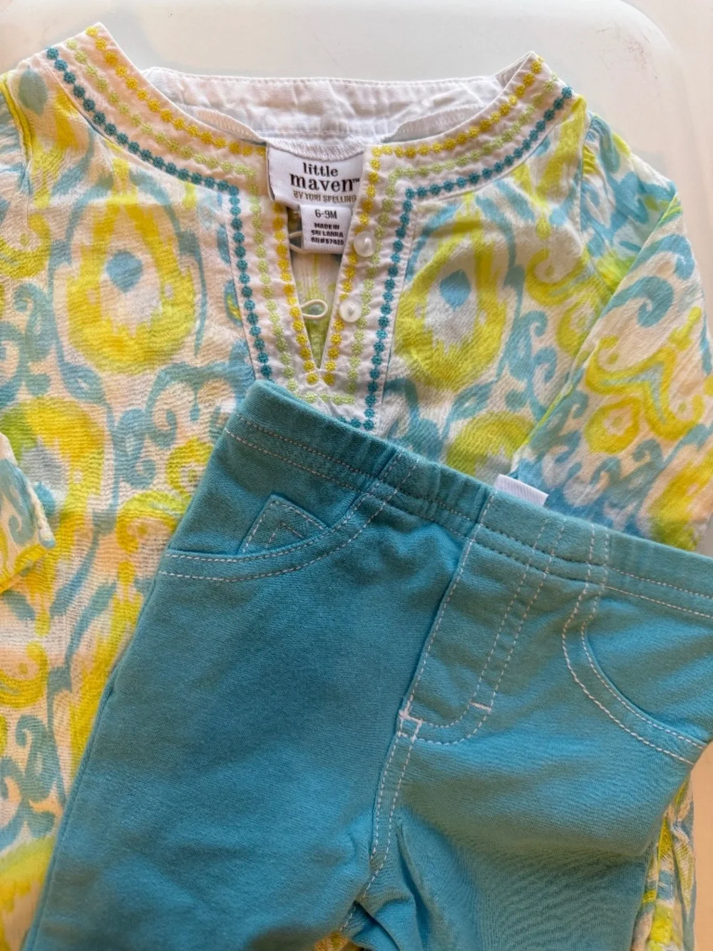 Little Maven Tunic outfit 2 piece 6-9 months girls, baby